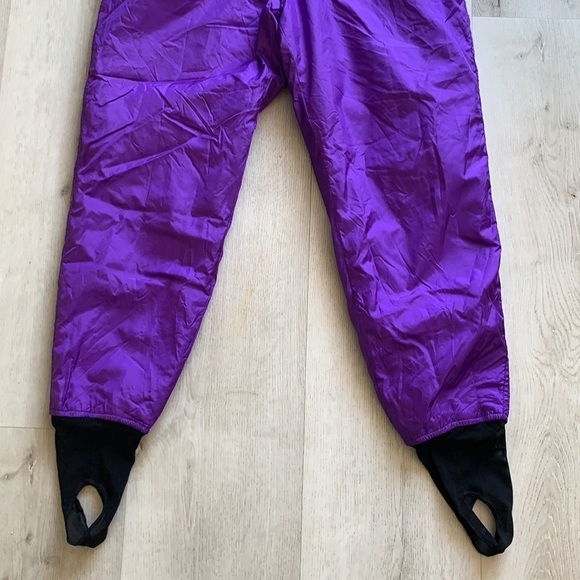 Vintage Edelweiss Purple Ski Snow Pants high waist shimmer retro size 14 women’s - Picture 3 of 15